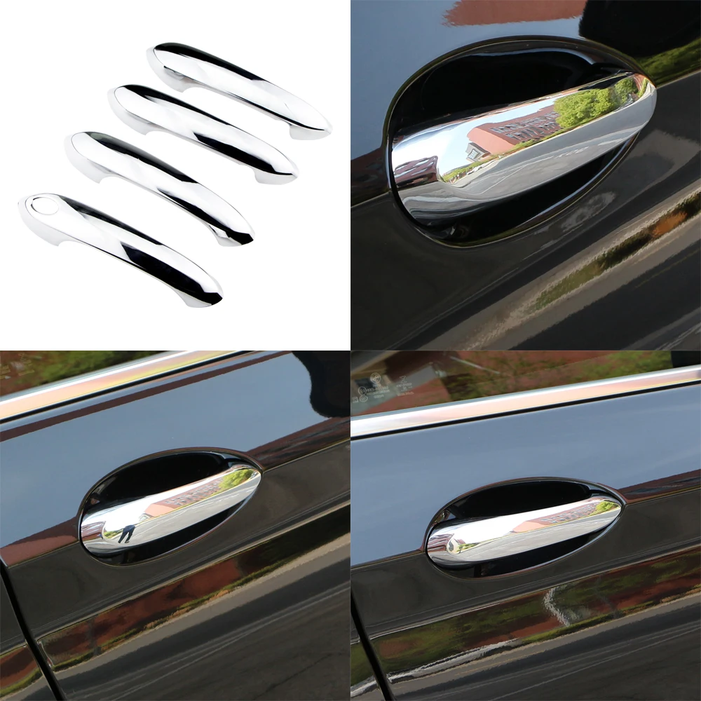 

Декоративные чехлы на боковую дверную ручку автомобиля для BMW X3 G01 2018, отделка из АБС-пластика, карбоновая/хромированная полоса, внешние аксессуары