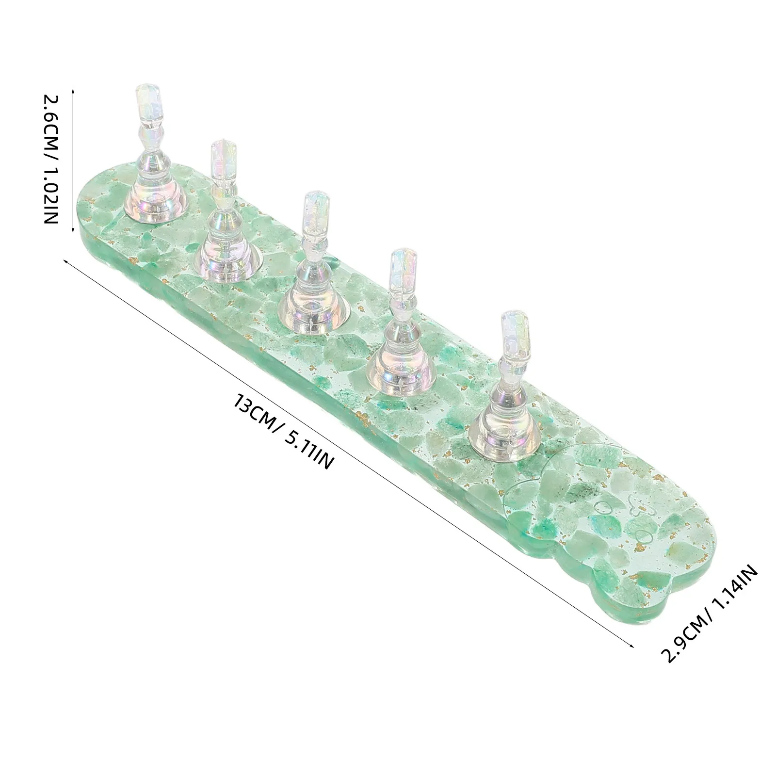 Green Nail Practice Stand with Stable Base for Manicure Training, DIY Nail Art & Fingernail Display