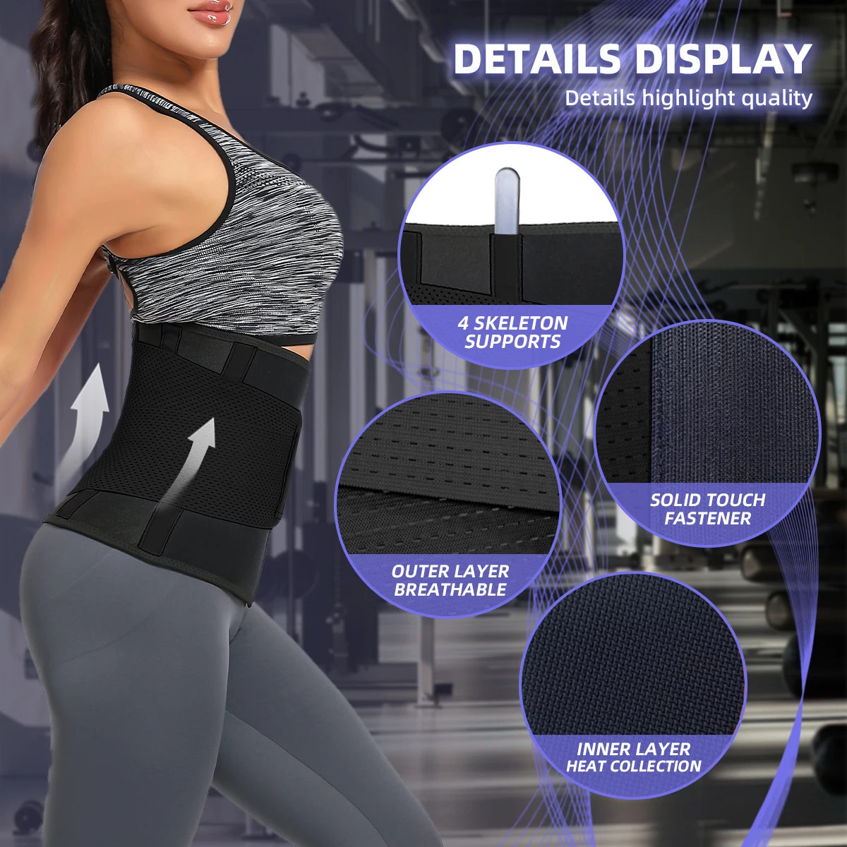 Waist Trainer for Women, Neoprene Waist Trimmer Belt, Sweat Band to Sweat More, Increase Core Stability, Back and Lumbar Support