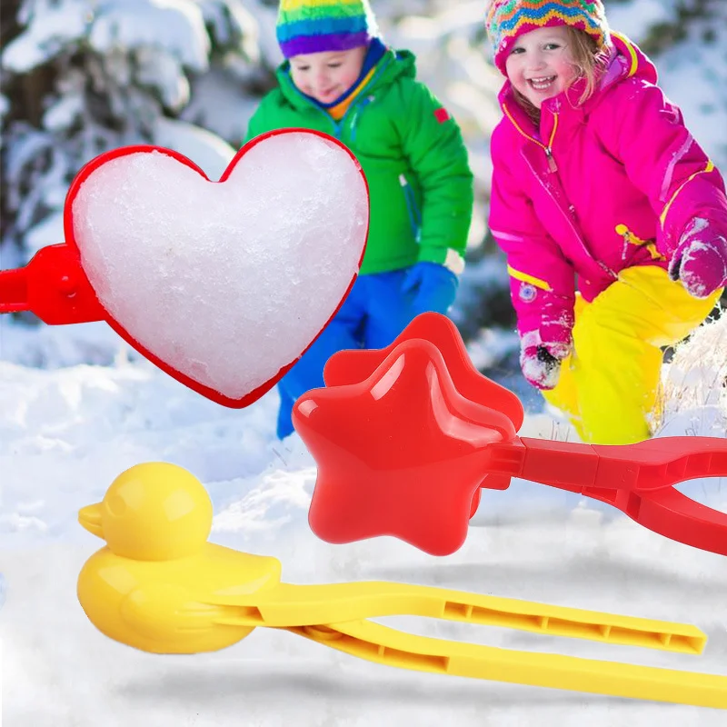 Snowball Clip to Play with Snow Outside Clip Snowball Artifact Plastic Clip Mold Toy Outdoor Tool