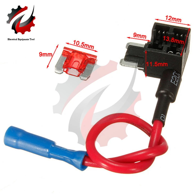 12V Micro Mini Standard Size Car Fuse Holder Add-a-circuit TAP Adapter  ATM APM Blade Auto Fuse With 10A Blade Car Fuse Holder