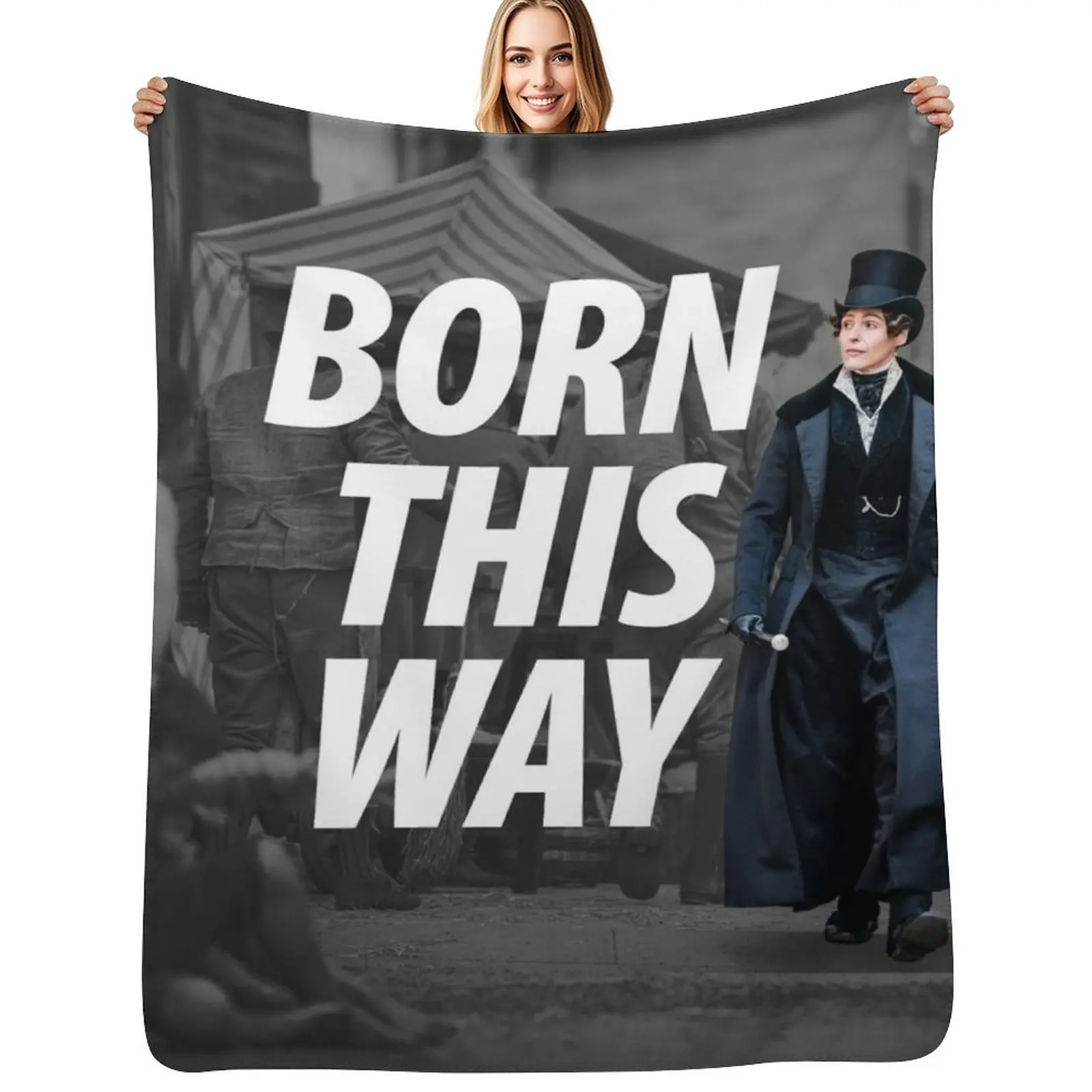 

Anne Lister - Born This Way Photo Throw Blanket Large Warm Blankets