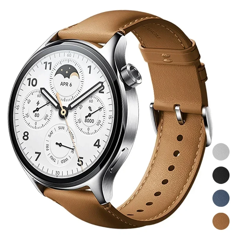 Lederarmband für Xiaomi Watch S3 S1 Pro/S1 & MI Color 2/S1 Aktives Rindslederband für universelles