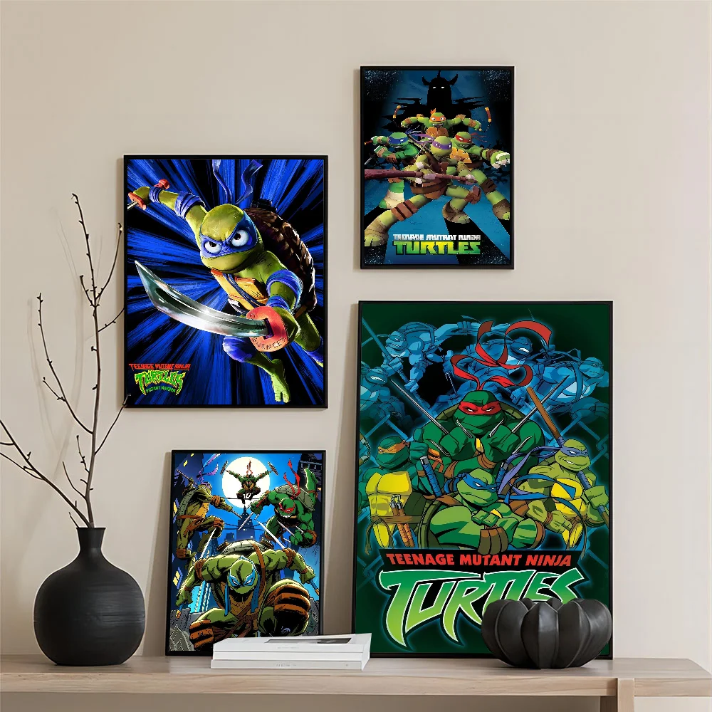 T-Teenage Mutant N-Ninja-Turtles Whitepaper Poster Waterproof Paper Sticker Coffee House Bar Posters Wall Stickers