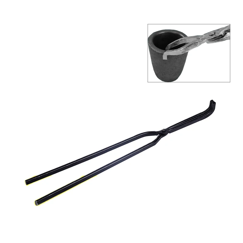 

Bent Nose Iron Tweezers 47cm Crucible Tongs Gold Melting Furnace Holder Clamp Jewelry Making Tool Casting Welding Tong