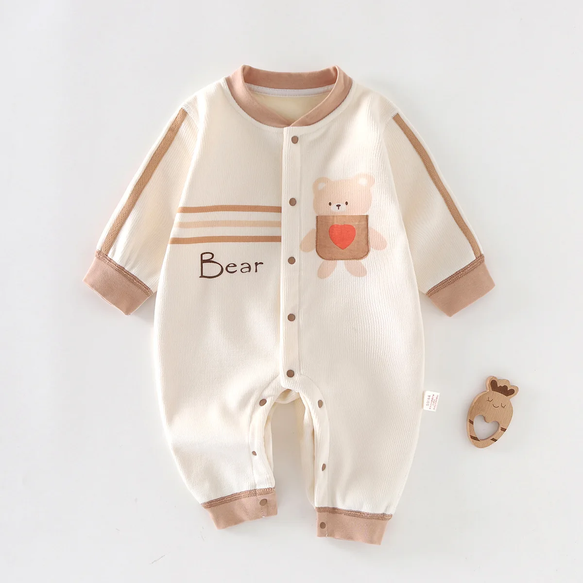 Newborn Toddler Spring Fall Daily Outdoor Clothing Baby Girl Boy Casual Jumpsuit Infant 0-18 Months Soft Skin-friendly Romper