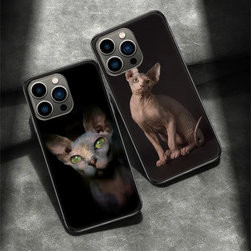 Lavaza Sphynx Sphinx Cat Phone Case For Apple Iphone 16 15 Plus Soft 13 12 Mini Cover 11 14 Pro Max Capa X XS XR 8 7 Shell Coque