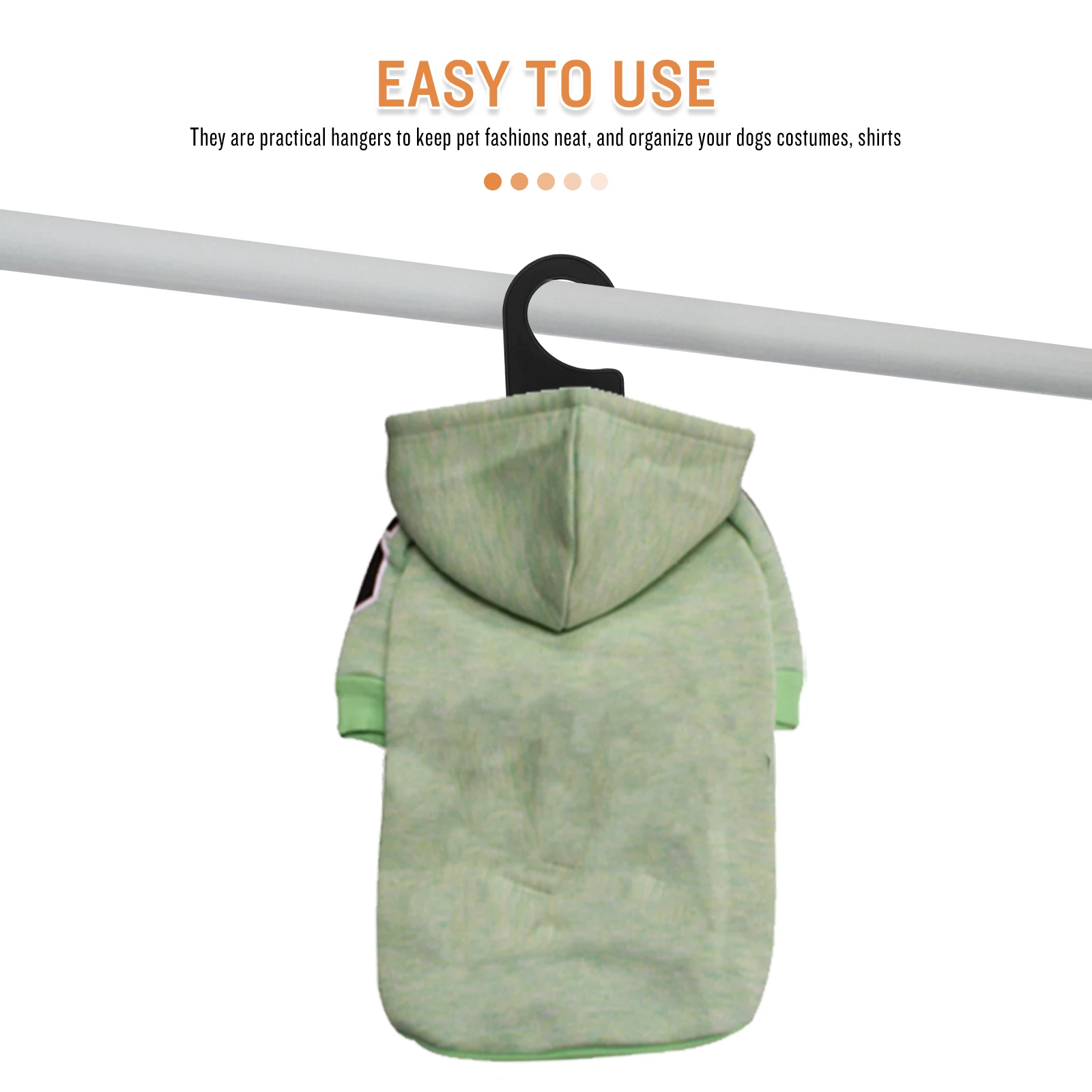 

10 pcs Pet Clothes Hanger Durable Premium Plastic Dog Rack Costume Puppy Hangers Cat Clothing Organizer Practical Use