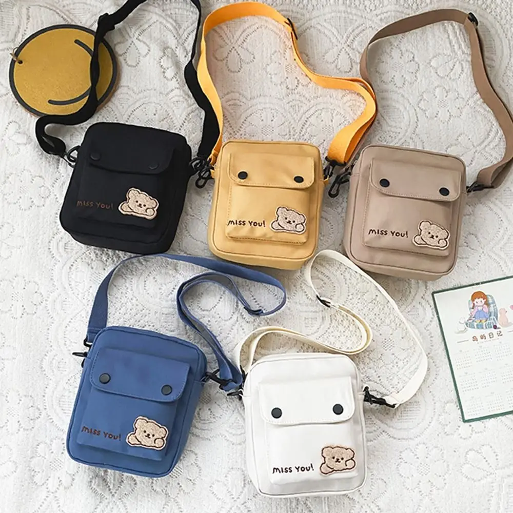 Saco crossbody simples para mulheres, saco bonito do telefone móvel, saco do mensageiro, bolsa da moeda, bolsa de ombro do urso, cesta pequena