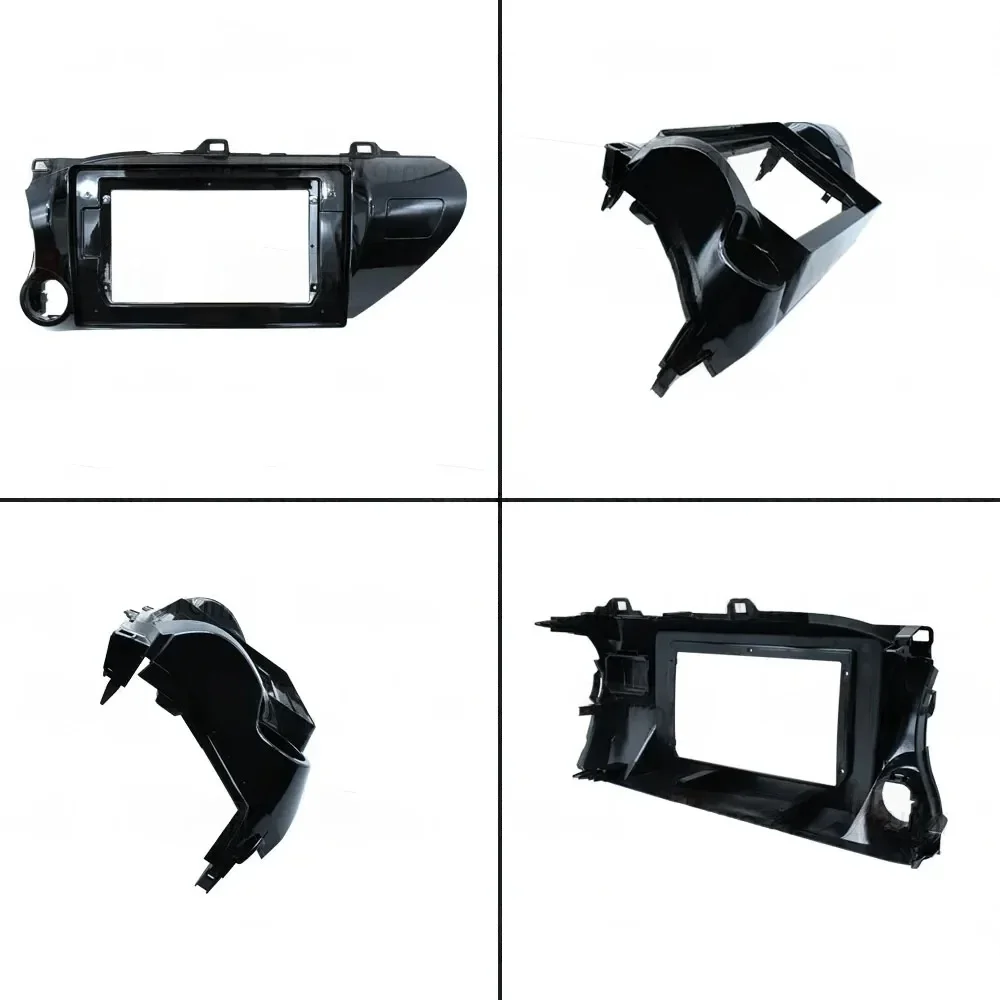 Car Radio Fascias Frame For Toyota Hilux AN120 Pickup 2015-2019 10 inch 2DIN Stereo Panel Wiring Harness Power Cable Canbus