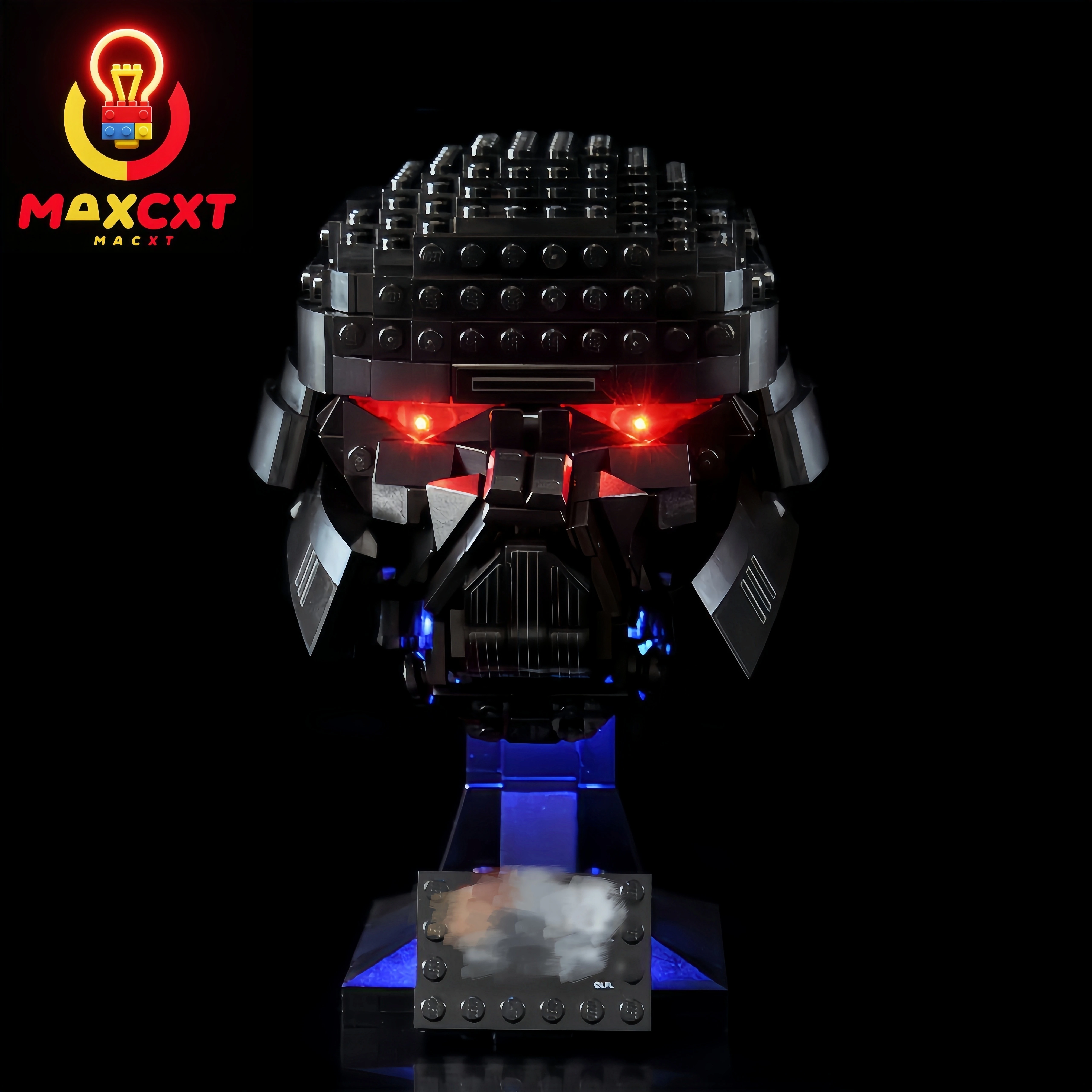 MAXCXT-Juego de luces LED para casco de soldado oscuro de Star Wars, lámpara decorativa DIY, no incluye juego de bloques de construcción Lego, para LEGO 75343