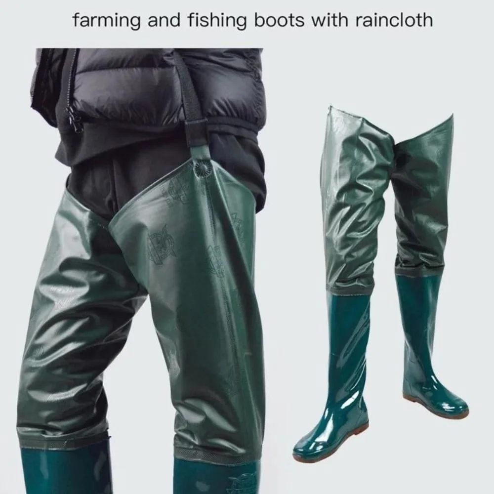 

Пластиковые ПВХ-полусапоги-штаны для рыбалки, 10 размеров, водонепроницаемые, нескользящие, высокие, для работы в дождь