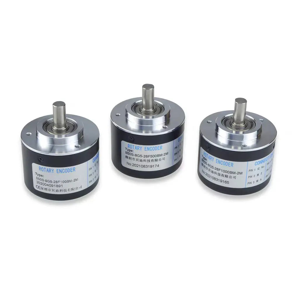 Solid rotary encoder 10-5000 pulse, incremental opto-electronic 50 outside diameter shaft diameter 8 encoder