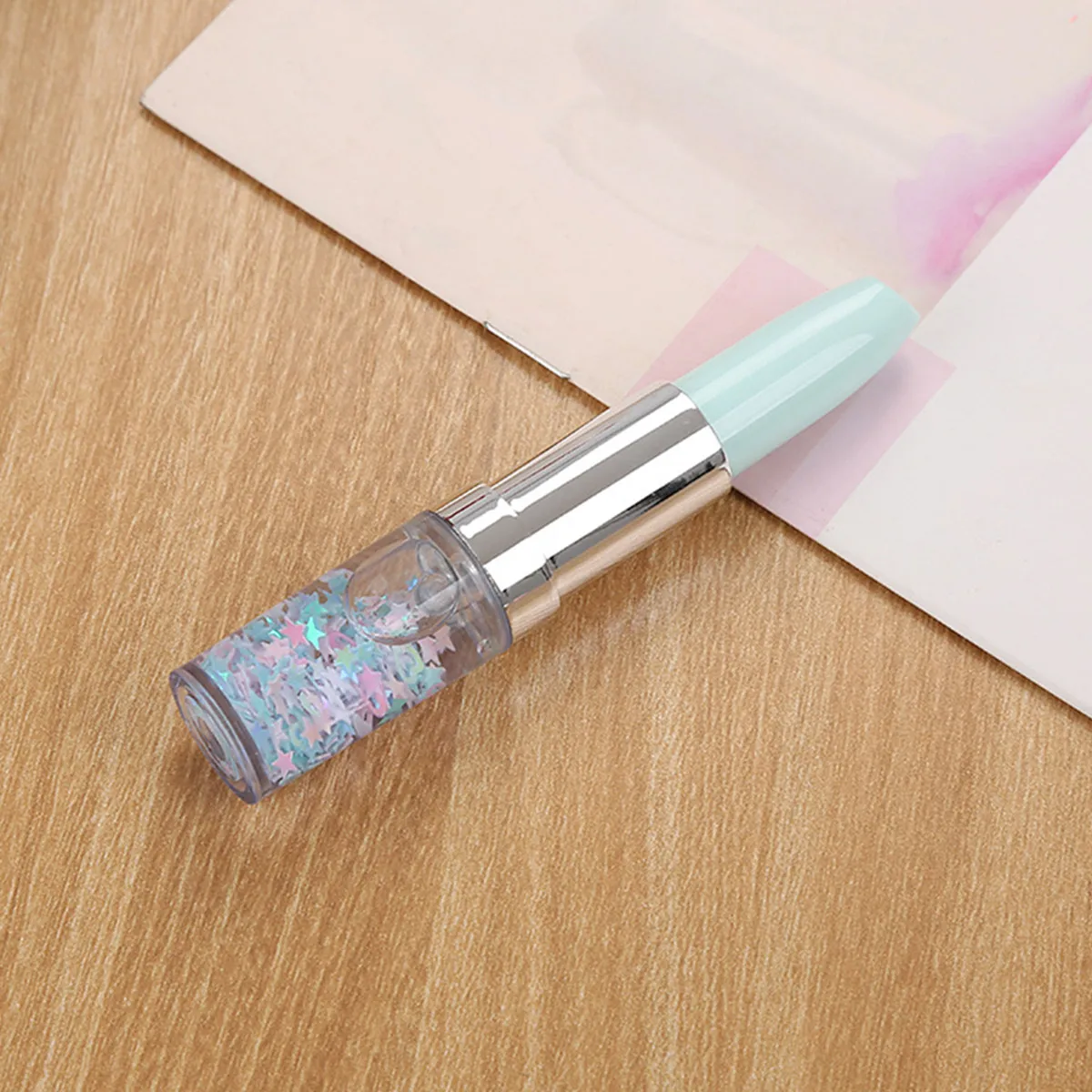 

5Pcs Creative Lipstick Shape Gel Pens Lovely Girl Heart Design Smooth Writing Pen Ideal Birthday Christmas Gifts Stationery