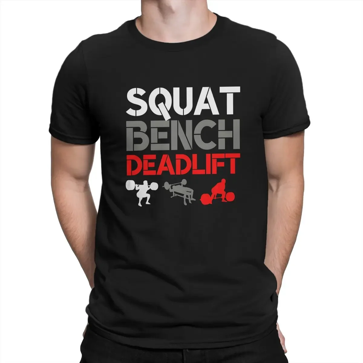 Men's Tees Summer Clothing Crewneck TShirt Bodybuilding Gym Sports Crossfit Squat Bench And Deadlift Weightlifting T Shirt style