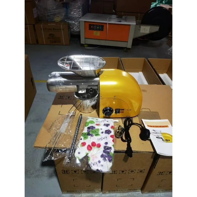 Small Home Use Cooking Oil Extractor Presser Peanut Soybean Sunflower Sesame Seeds Mini Olive Oil Press Machine