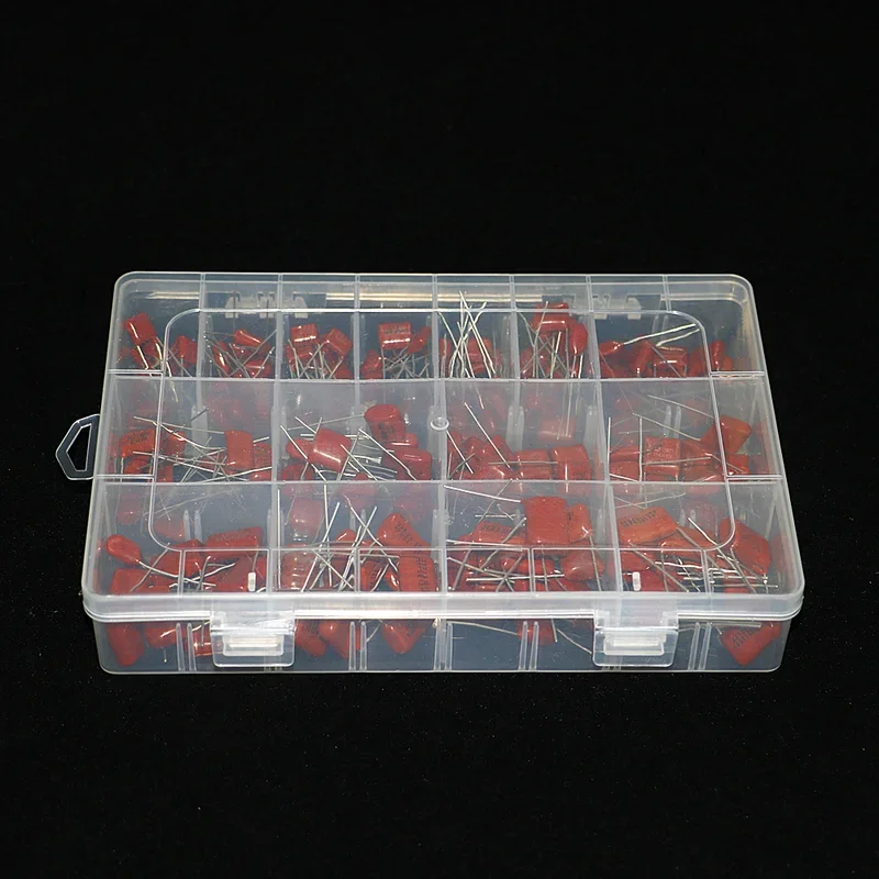 150 pz 15 Tipi 400 v 630 v CBB Condensatori a Film Metallico Assortimento Kit 1NF 2.2NF 10NF 33NF 47NF 100NF 150NF 220NF 330NF 470NF 560NF