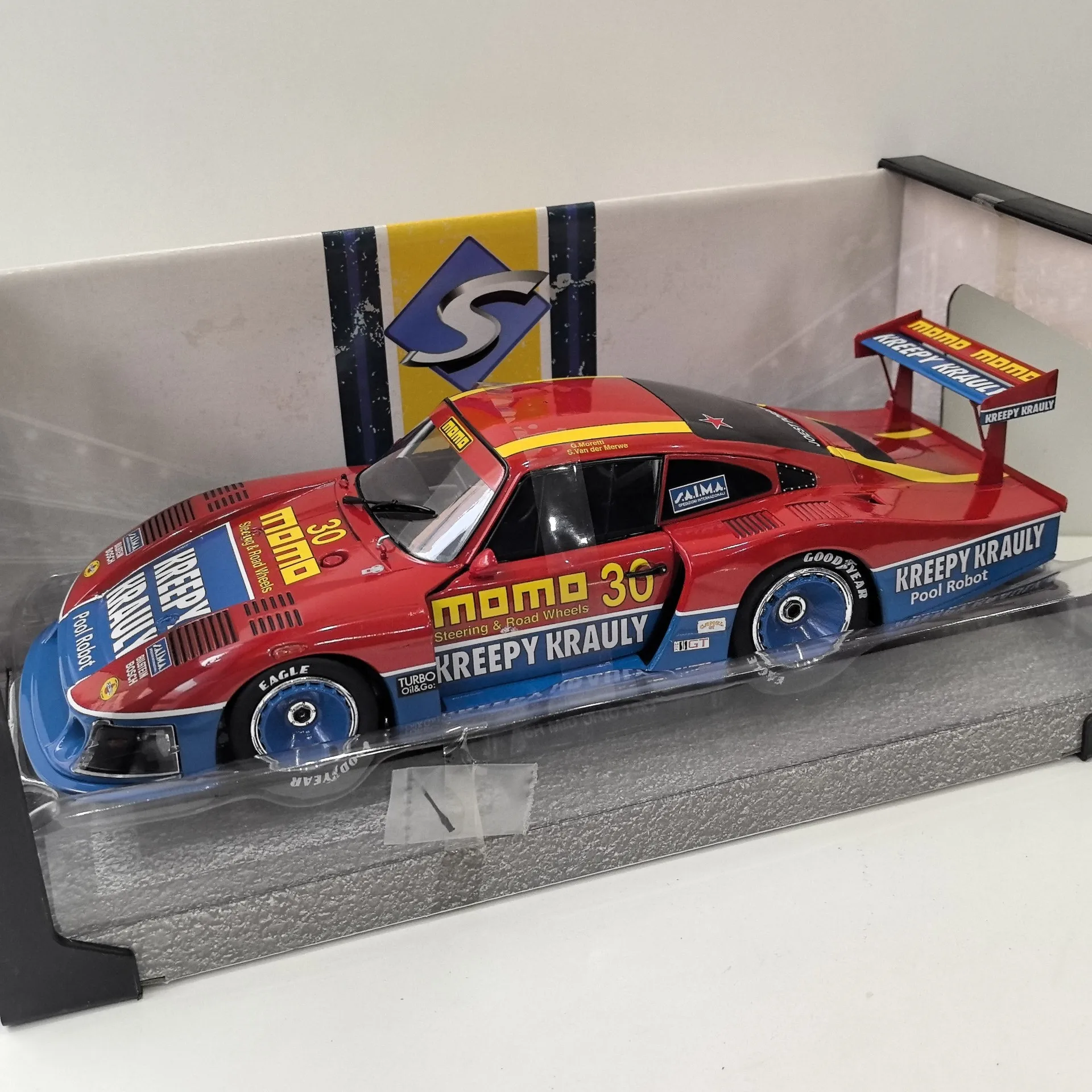 

Diecast SOLIDO 1/18 Scale PORSCHE 935 1983 #30 Porsche Racing Alloy Car Model Collectible Toy Gift Souvenir Display Ornament