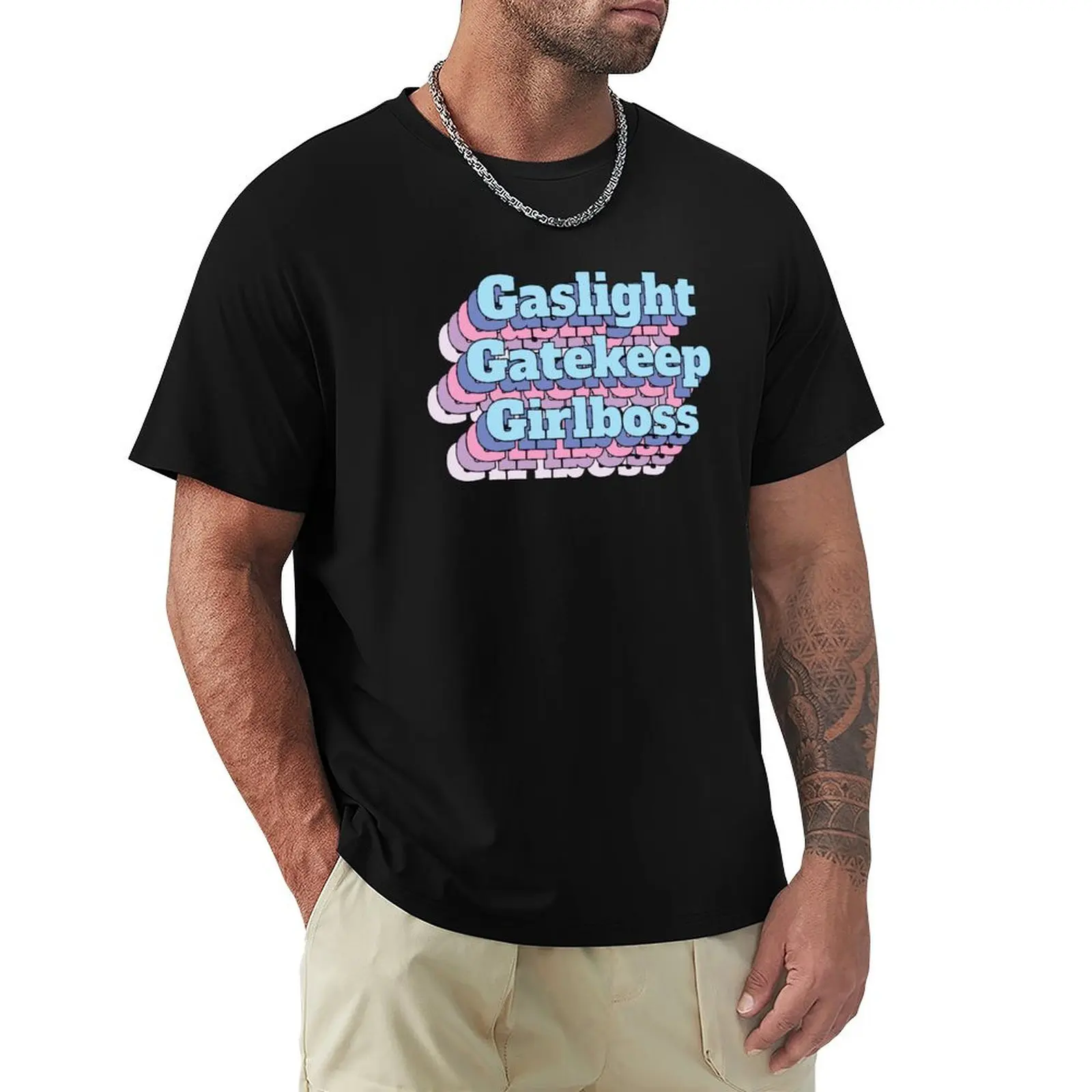 Gaslight Gatekeep Girlboss T-Shirt Breathable Workout Short Sleeve Top
