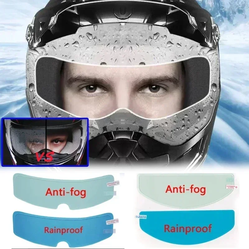 1/4pcs Motorcycle Helmet Anti-fog Patch Multi-functional Nano Coating Helmet Vision Transparent Rain Film Patch