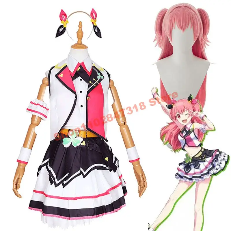 

Colorful Stage! Momoi Airi Cosplay Costume And Wig PJSK MORE MORE JUMP! Airi Anime Clothing Virtual Idol Outfits