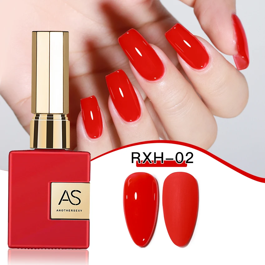 AS 15 ml Gel-Nagellack, nicht im Set, Neujahr, semi-permanent, Hybrid, schwarz, rot, Gel-Nagellack, Valentinstag-Nagelkunst, emaillierter Lack