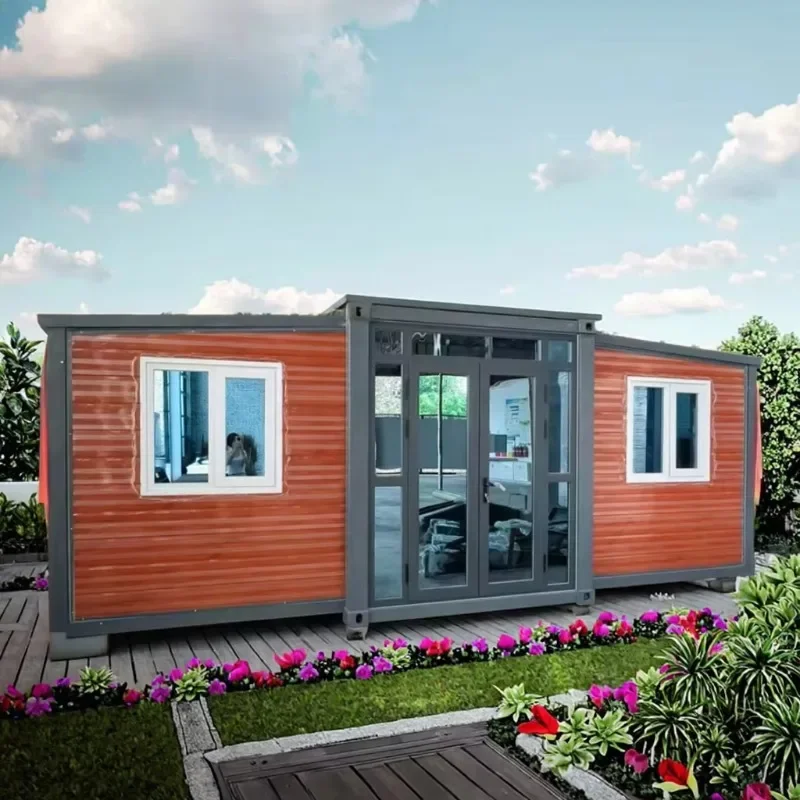 Customized Prefabricated Container House, Expandable Modular Homes, Mobile Living House, Waterproof Office Cabins Foldable House