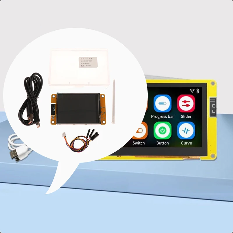 

1Set ESP32-2432S028R 2.8Inch ESP32 Display Module With Wire Resistive Touchscreen 240*320 2.8'' LCD TFT ILI9341 Driver Board