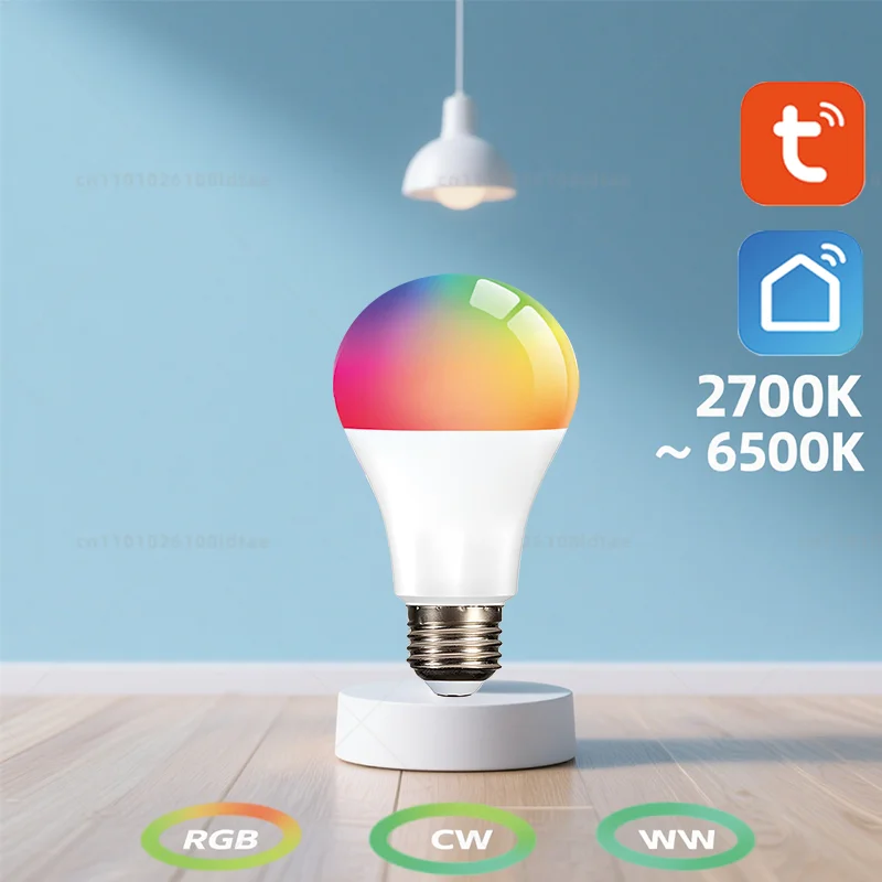 Tuya بلوتوث الذكية LED لمبة 9 واط 220 فولت 85-265 فولت ضوء ذكي عكس الضوء RGB ضوء APP التحكم لغرفة النوم الديكور مصابيح حفلات #2