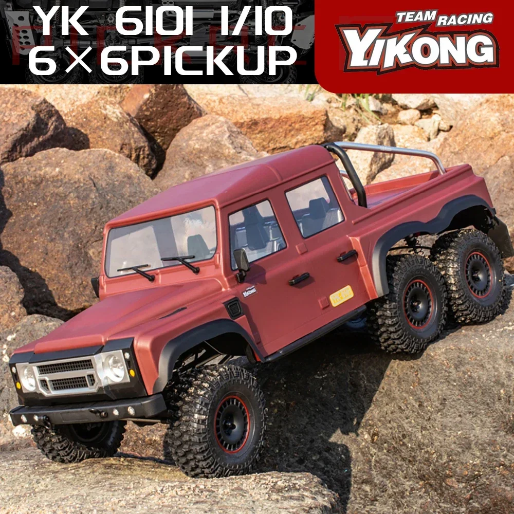 YIKONG YK6101 6WD 1/10 RC Electric Remote Control Simulation Pickup Truck Rock Off-road Buggy Crawler Model Car