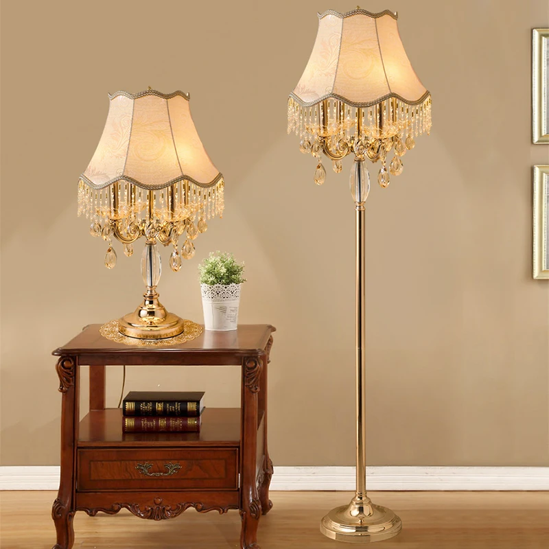 

Contemporary Luxury Modern Light Colorful Crystal Pendant Copper Gold Floor Lamp