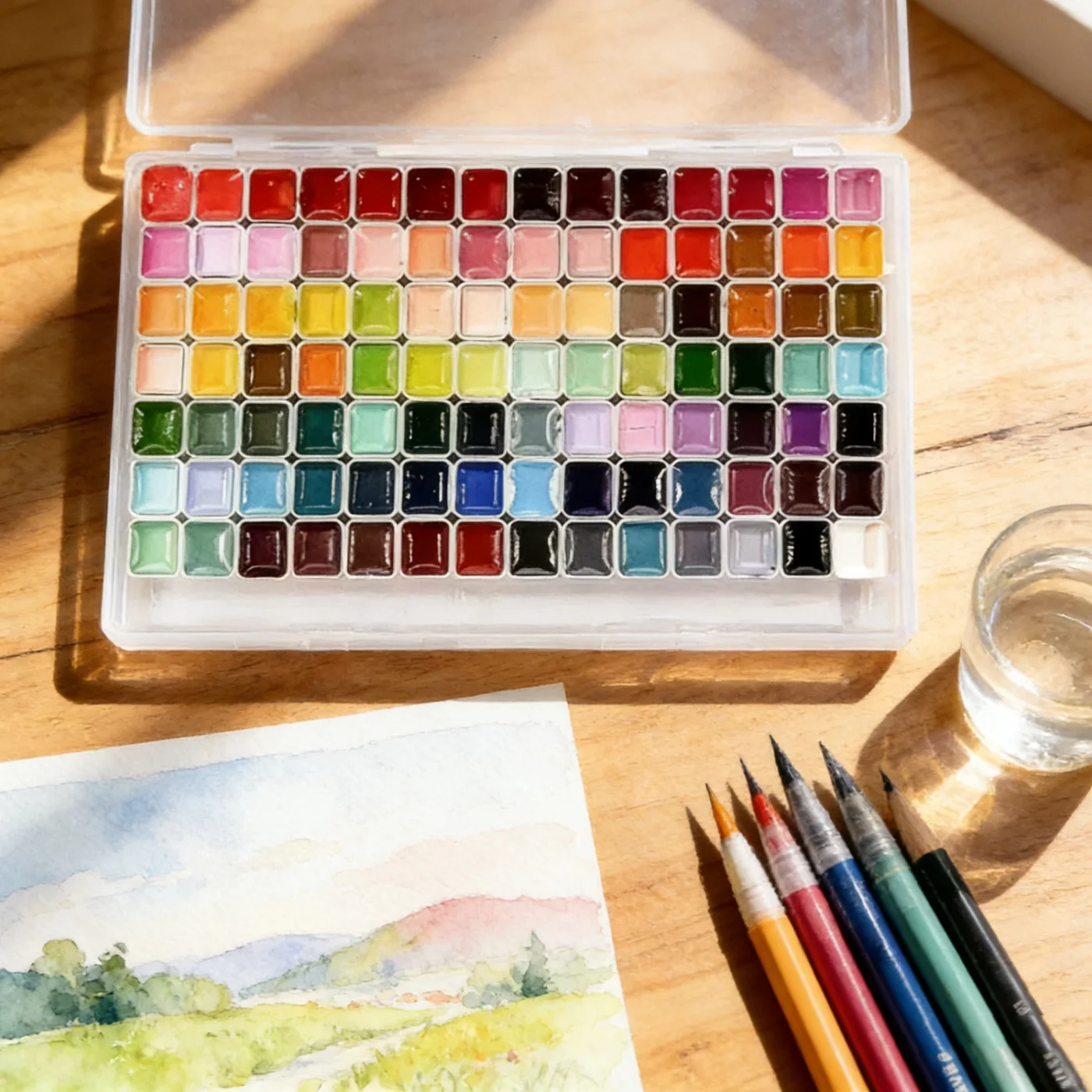 artist watercolor paint 24/36/48/60/98/130/150 colors art set professional drawing pigment art supplies view 5