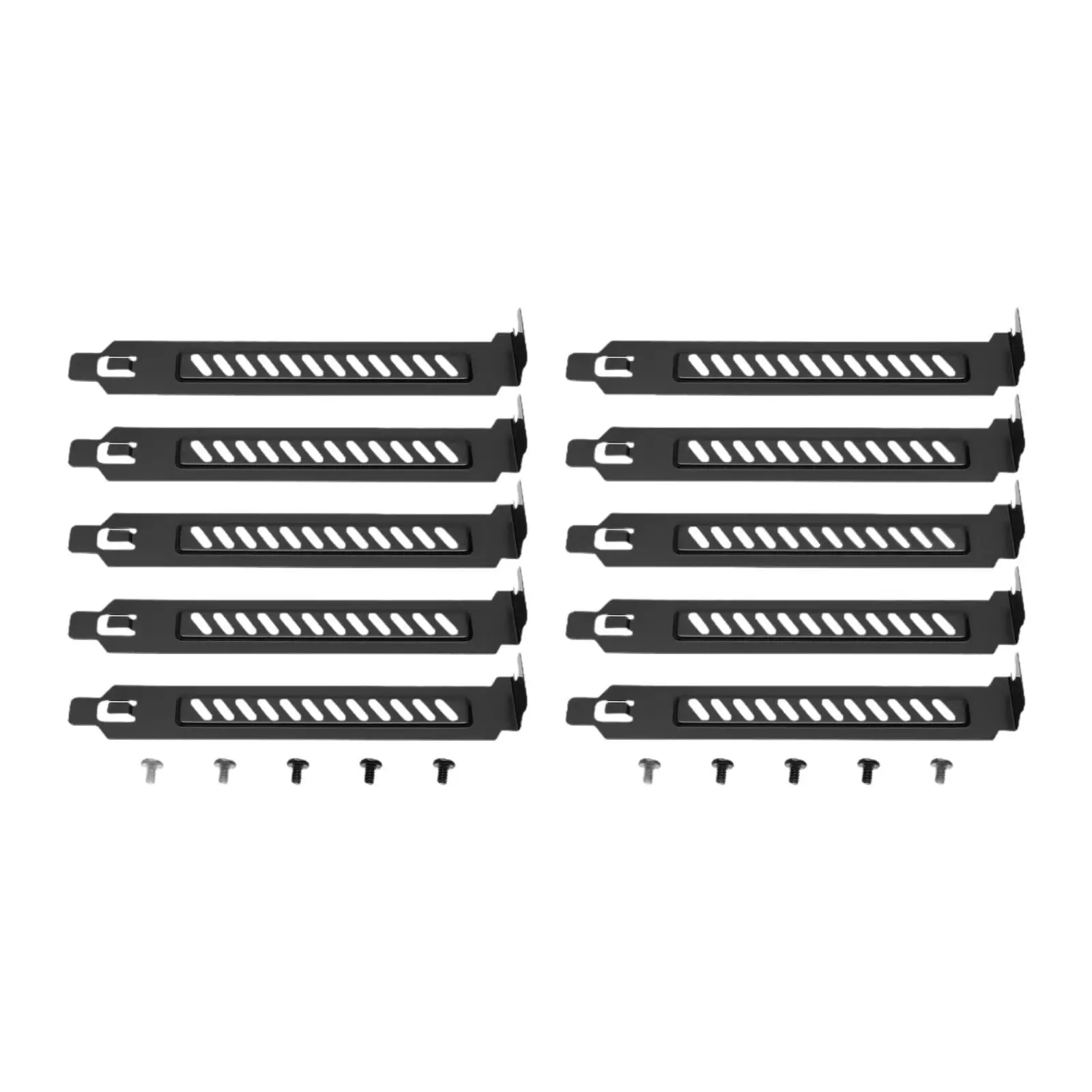 10x Abdeckplatte für Erweiterungssteckplatz, einfache Installation, PCI-Steckplatzabdeckungen für Luftstrom