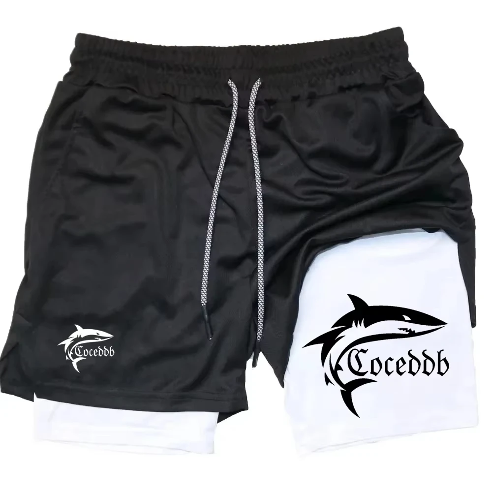 Men's 2 In 1 padel sports shorts breathable tennis Casual shorts quick drying badminton pants outdoor running sportswear 2025