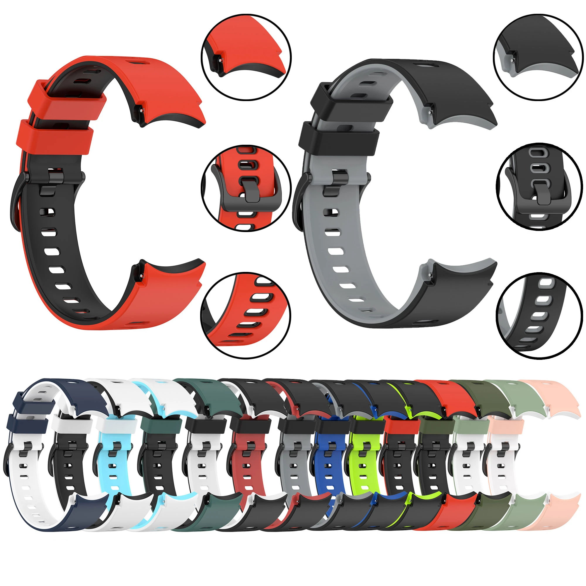 20mm watch Band For Samsung Galaxy Watch 6 classic 43mm 47mm The New Silicone Sports Bracelet Galaxy Watch 6 40mm 44mm Strap