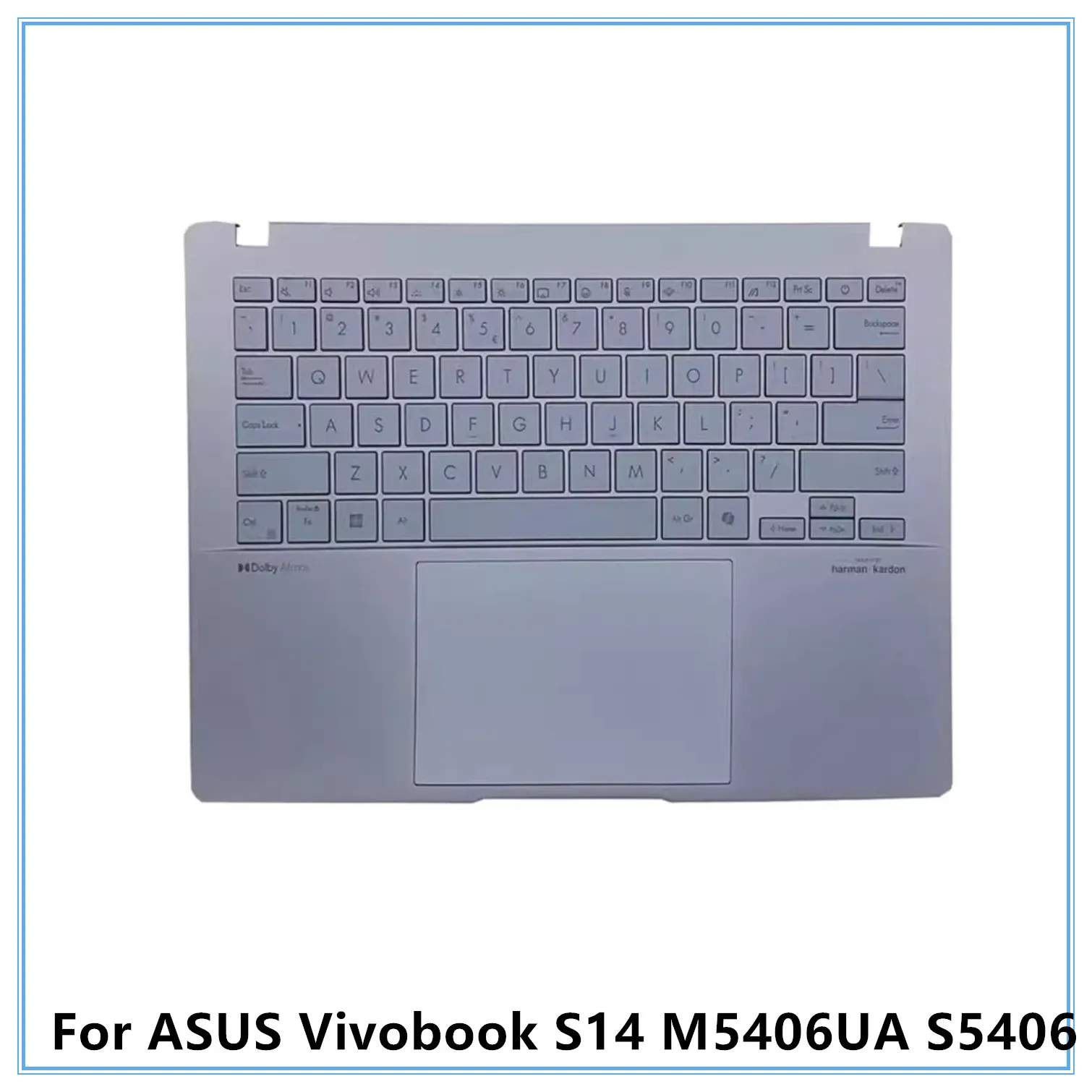 

New Palmrest Keyboard For ASUS Vivobook S14 M5406UA S5406 Laptop Palmrest Upper Cover US Layout