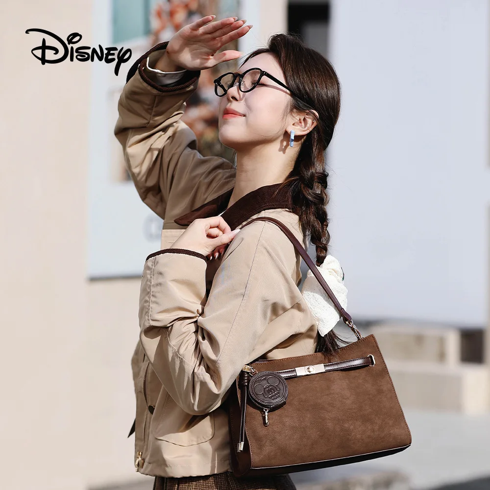

Оригинальные сумки и кошельки Disney, элегантная сумка через плечо в стиле ретро с Микки Маусом, женская сумка-мессенджер с нишевым дизайном 369