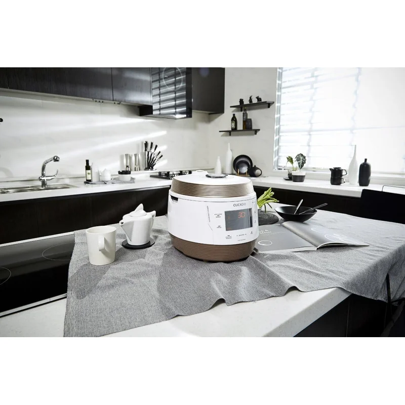

(UUX)Cuckoo Electric Pressure Cooker with 10 Menu Options and Stainless Steel Pot, GOLD / WHITE UQ
