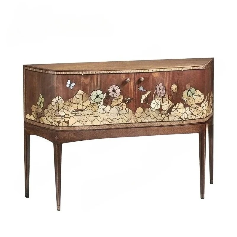 

53 Многофункциональный сундук в стиле ретро из цельного дерева/домашний входной шкаф/средневековый шкаф для телевизора