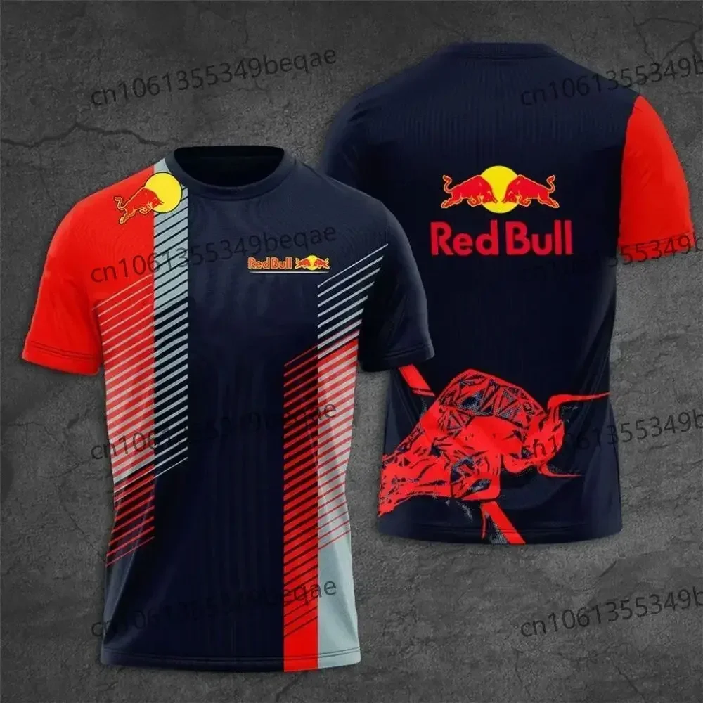 

2025 Новая модная мужская футболка Red Bull Racing с 3D принтом, летняя футболка с круглым вырезом, повседневный спортивный костюм для гонок на мотоциклах по бездорожью