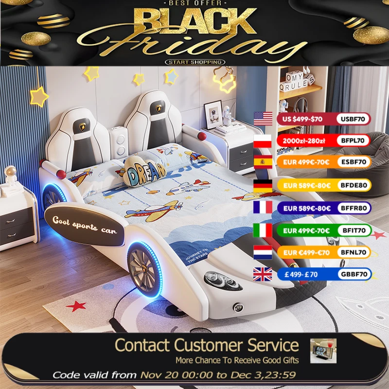 

Роскошные детские кровати для маленьких мальчиков, детские современные многофункциональные кровати-чердаки, одиночная детская мебель с подсветкой De Chambre A Coucher