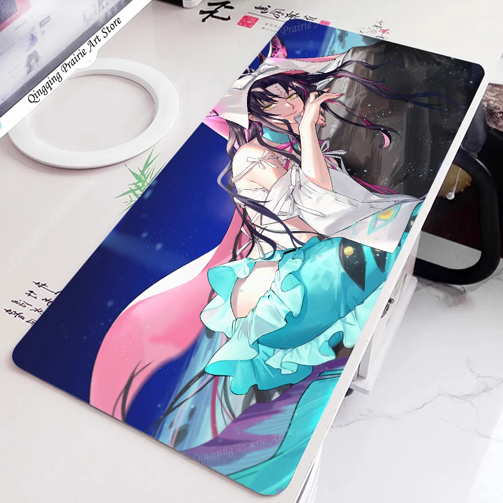 Sesshouin Kiara Fgo Fate Mousepad XXL RGB Gaming Mouse Pads HD Gamer Accessories Large LED