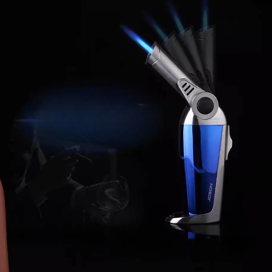 

JOBON Metal Bench Welding Gun Windproof Strong Jet Blue Flame Butane Gas Lighter Outdoor BBQ Kitchen Cigar Lighters Smoking