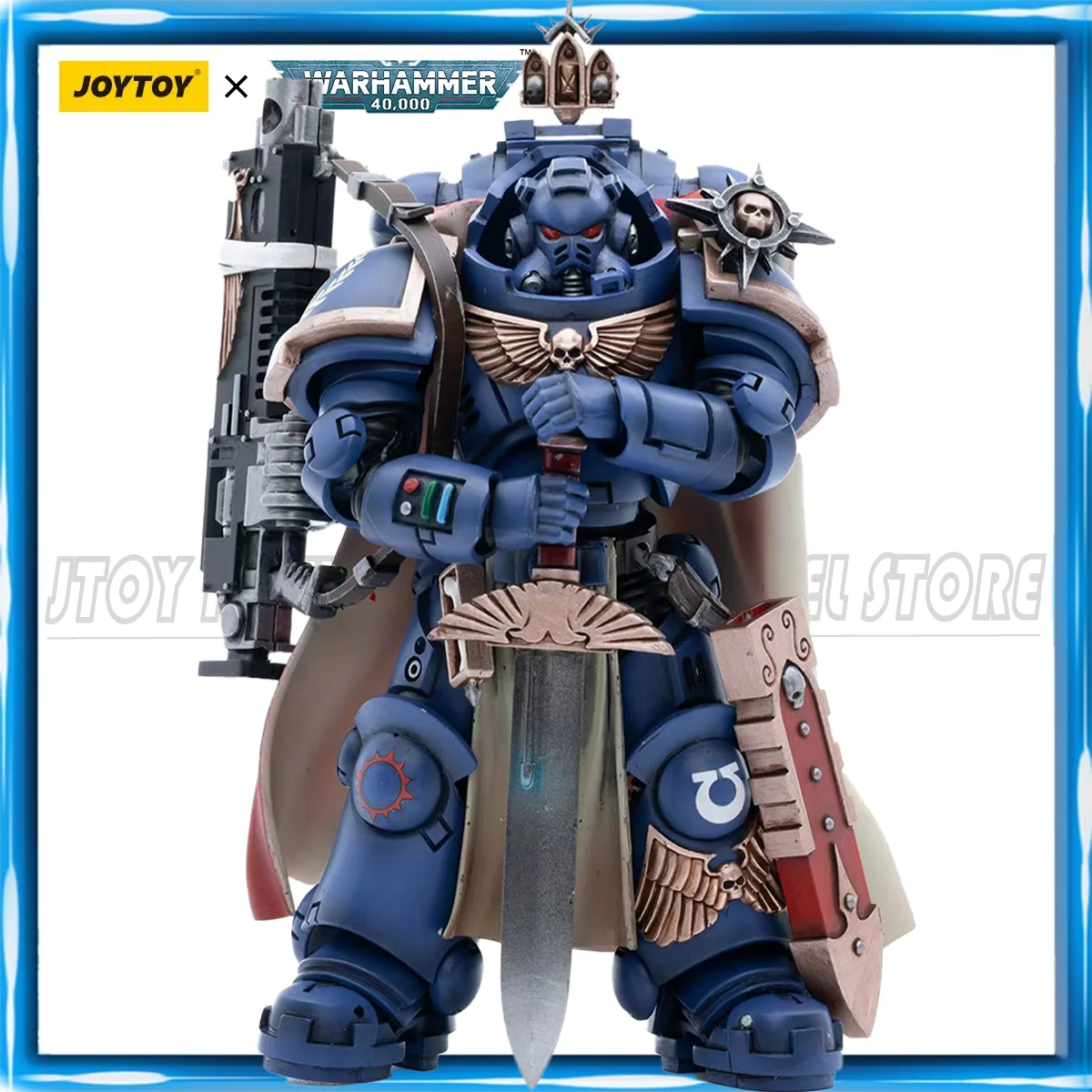 

[Pre Sale] JOYTOY Warhammer 40K 1/18 Action Figure Ultramarines Captain with Master-crafted Heavy Bolt rifle Anime figures Toys
