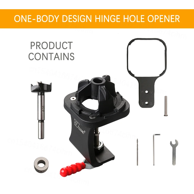 One-body 35MM cerniera Jig foro di alesatura guida per trapano di precisione localizzatore di cerniere per armadietto strumento di apertura del foro di perforazione strumenti per la lavorazione del legno