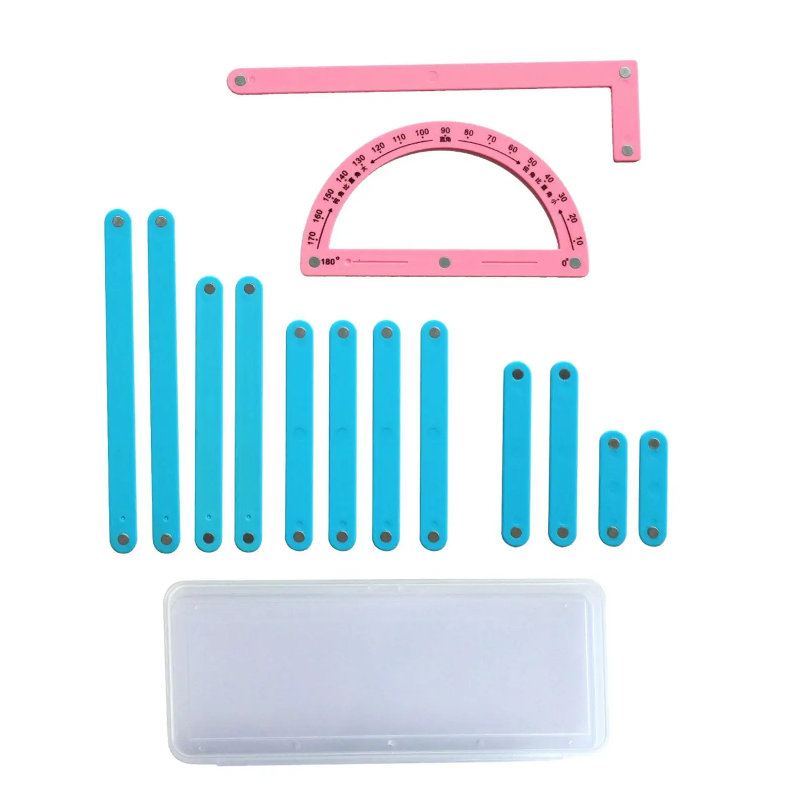 Math Geometry Ruler Kit Tool Montessori for Blackboard Students Whiteboard