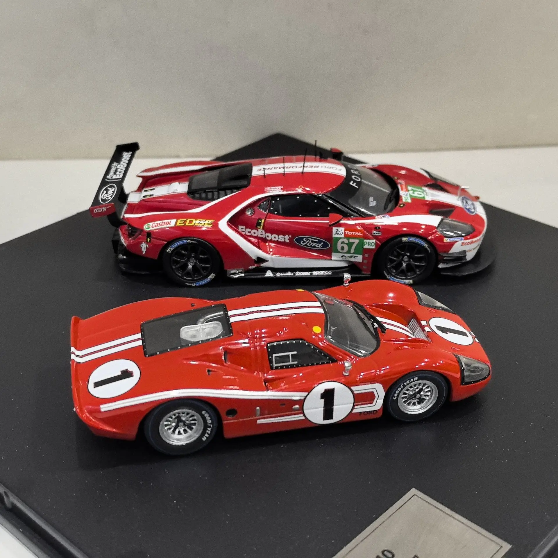 Diecast IXO 1/43 Scale FORD GT40 GT 24H LE MANS Racing Double Car Set X2 Alloy Car Model