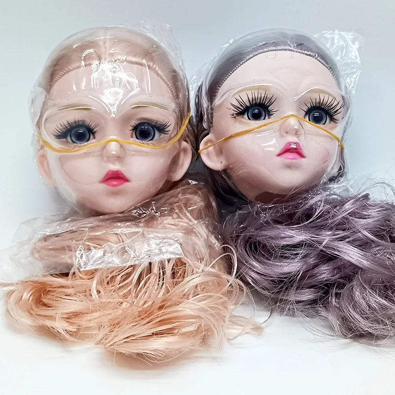 

1/3 Doll's Head with 3D Simulated Eye Real Eyelashes 60cm Doll's Accessories