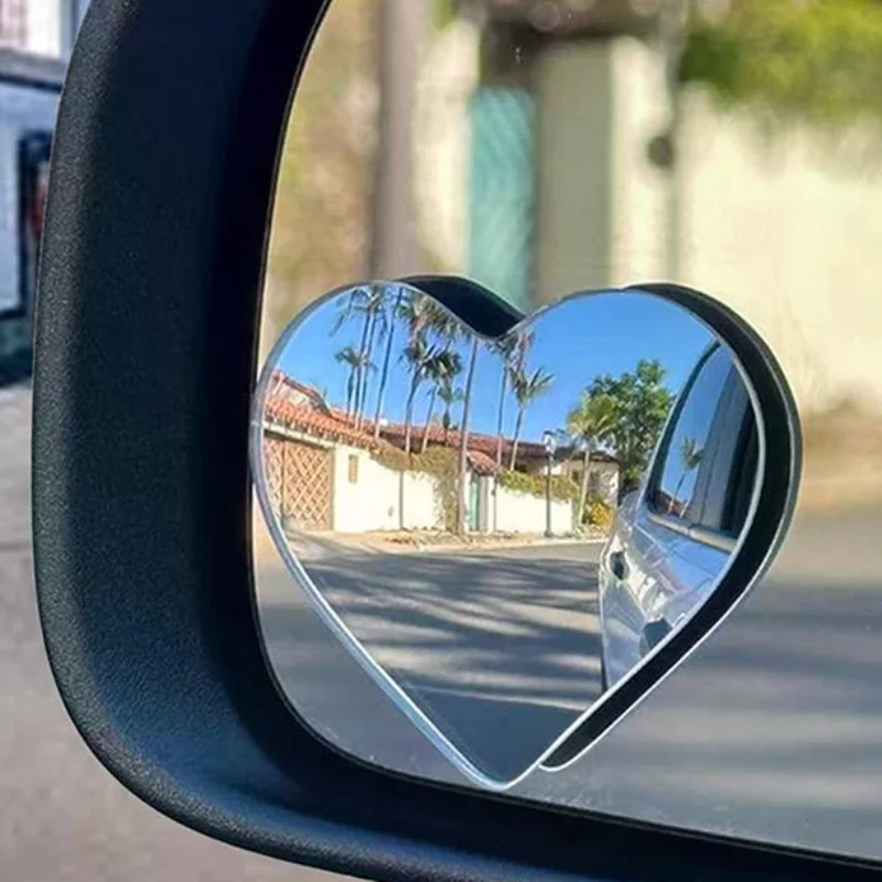 Set Delightful Heart Shaped Car Rearview Mirror Blind Spots Side View Mirror SUV Auto Accessories