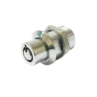 Push Lock Key Zinc Alloy Tubular Push Cylinder Lock 19mm LED advertisement Lock 7 pins tubular push in lock 1 Pc